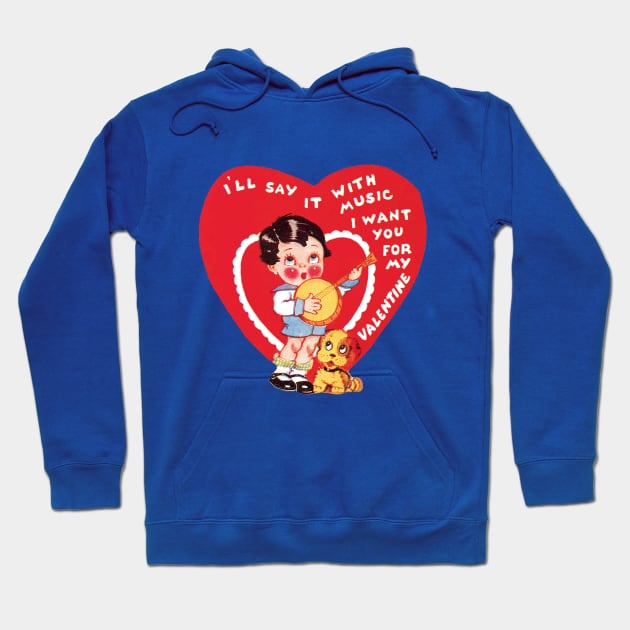 Retro Valentine's Day Heart Hoodie by MasterpieceCafe